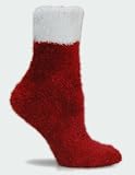 Holiday Microfiber Fuzzy Santa Socks by Foot Traffic