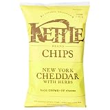 Kettle Chips New York Cheddar With Herbs, 5-Ounce Bags (Pack of 15)
