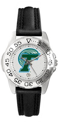 Tulane University Green Wave Ladies Leather Sports Watch