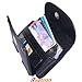 Horizontal Leather Wallet Case with Belt Loop and Clip / Black for Apple Iphone Itouch Iphone 3g,3g S/ Touch(1,2,3) / Samsung I607 Blackjack I617 Blackjack Ii I325 Ace A827 M800 Instinct / Blackberry 8300 8830 8800 Bold 9000 Storm 9500 9530 / Motorola Q9m Q9c Q Q9h / Htc Touch Hd Excalibur Dash S620 Cover thumb