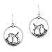 Kabana Equestrian Horse in Circle Earrings