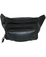 Winn Harness Leather Large Fanny Pack. Black. Brown, Cognac & Blk Faux Croc