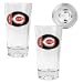 Cincinnati Reds MLB 2pc Pint Ale Glass Set with Baseball Bottom - Oval Logo by Great American Products