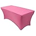 YOUR CHAIR COVERS Rectangular Spandex Table Covers 6ft Fitted Tablecloth Wedding Event Patio Decorations Elastic Fabric Stretch Tables Cover for 6 ft Folding Table (Fuchsia)