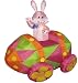 6 Foot Party Inflatable Bunny in Egg Car - Yard Blow Up Decoration
