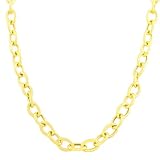 14 Karat Yellow Gold 5-mm Fancy Rolo Chain (18 Inch)