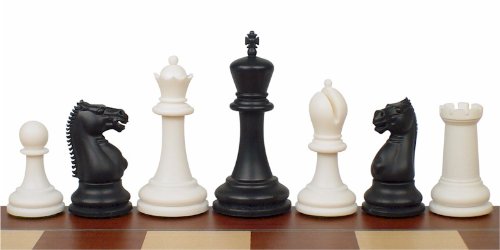Zukert Series Plastic Chess Set in Black & Ivory