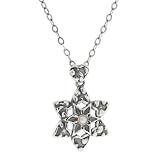 Oxidized Sterling Silver Star Pendant Handmade Design