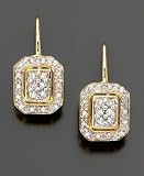14k Gold Square Diamond Earrings (1/4 ct. t.w.)