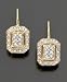 14k Gold Square Diamond Earrings (1/4 ct. t.w.)