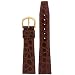 Watch Band Brown Crocodile Grain Padded Mens Strap 20 millimeter
