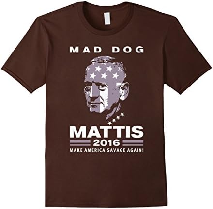 Men's Mad Dog Mattis t shirt Medium Brown