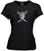 Oakland Raiders Women's Black Classic Logo Cap Sleeve Tissue Tee