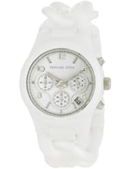 Michael Kors Womens MK5387 Ceramic Classic Chronograph White Watch