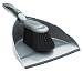 Dustpan & Brush Set Soft Grip  - Silver/Black