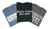 The Office Adult T-Shirt Gift Set 3-Pack - Dunder Mifflin Paper Co, Thats What She Said, Schrute Farms Beets