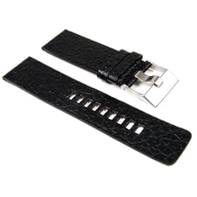Diesel Bracelet de Montre Cuir 26mm noire DZ1055