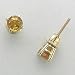 Sapphire Earrings, 3/4k Sapphire on 14k Gold Stud Earrings with Screw-Back