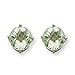 14k White Gold 7mm Round Green Amethyst Earring title=