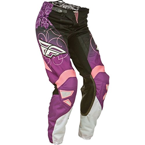 Fly Racing Kinetic Race Women's Off-Road/Dirt Bike Motorcycle Pants - Black/Purple/Pink / Size 11/12