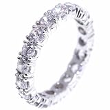 Cubic Zirconia: 14K Eternity Band made with Signity Cubic Zirconia