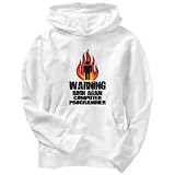 Warning - Born Again Computer Programmer Occupations Mens Hoodie (White, Sizes X-Small - XXX-Large)