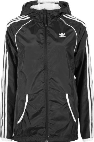 Adidas Damen Jacke Stripes Reversible Windbreaker, black/running white, 42, X30798