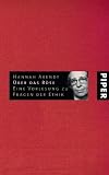 Produkt-Bild: &Uuml;ber das B&ouml;se: Aus dem Nachla&szlig; herausgegeben von Jerome Kohn: Eine Vorlesung zu Fragen der Ethik
