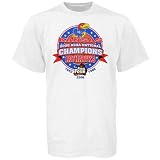 Kansas Jayhawks White 2008 NCAA Men's Basketball National Champions T-shirt