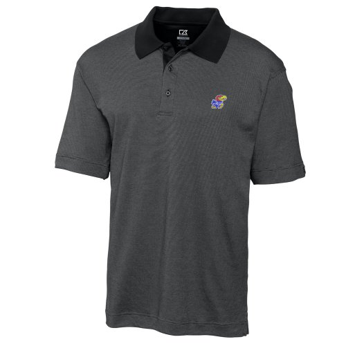 NCAA Men's Kansas Jayhawks Black Drytec Resolute Polo (Black, X-Large)