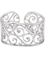 925 Sterling Silver Diamond Cuff Bracelet