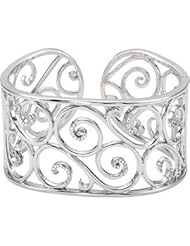 925 Sterling Silver Diamond Cuff Bracelet