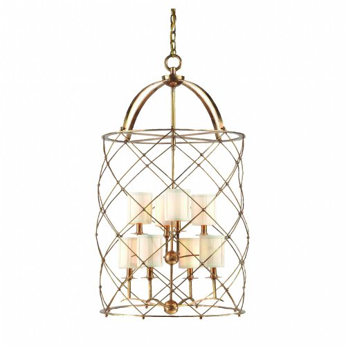 Corbett Lighting 13-48 Argyle 8 Light Foyer Lantern in Aged Brass