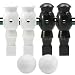 4 White and Black Robotic Foosball Men and 2 Smooth Balls