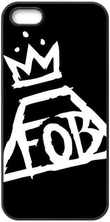 Personalized Snap-on TPU Rubber Coated Case Compatible with iPhone 5 / 5S Cases [FOB Fall Out Boy]