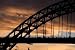 The Quayside of Newcastle and Gateshead - 18"W x 12"H - Peel and Stick Wall Decal by Wallmonkeys