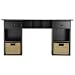 Our House Black Desk Hutch