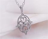 【me.加藤夏希プロデュース】4月の誕生石☆K10WG ダイヤモンド クローバー ネックレス クラシカル・クレット