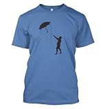 Banksy Tshirts PP - Umbrella Boy Katrina Men\'s Banksy T-shirt Medium Carolina Blue