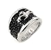 Hematite Stingray Maori Ring - Size 11