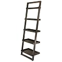Leaning 5-Tier Bookshelf - Black