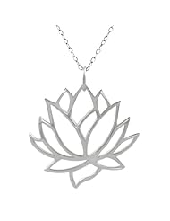Sterling Silver Cut-out Lotus Flower Necklace