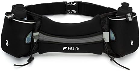 Hydration Belt for Running - With Two 6-Ounce BPA-Free and Leak-Proof Water Bottles - The Best No-Bounce Technology - With Storage Pocket to Fit Large Smartphones