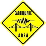 SEISMIC AREA ZONE earthquake hazard warn sign