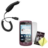 LCD Screen Guard / Protector & Car Charger for LG Optimus T / P509