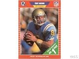 1989 Pro Set Troy Aikman Rookie Football Card #490 - Shipped In Protective Display Case!
