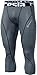 CLSL TM-P15-GRKZ_Medium Tesla Men's Compression Capri Shorts Baselayer Cool Dry Sports Tights P15