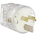 Interpower 88010860 Australian Hospital Grade Plug, Clear, 15A Rating, 250VAC Voltage