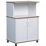 2 Door Microwave Cart - White
