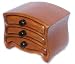 Hand Crafted Original Design Band Sawn Box - Mahogany - Frieda Design (With Ebony Pulls)